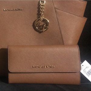 Brown/tan Michael Kors wallet